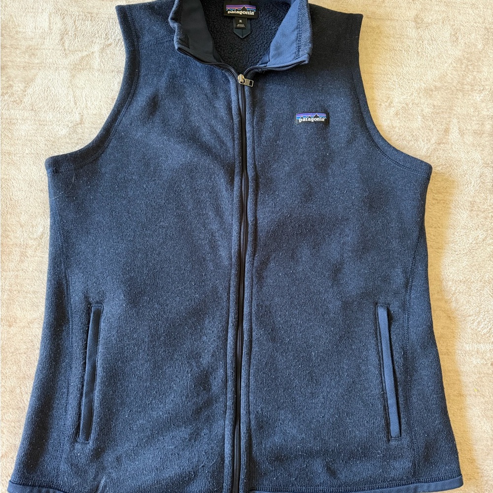 Patagonia Navy Blue Fleece Vest - Full Zip